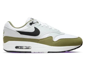 Nike Air Max 1 White Black Medium Olive