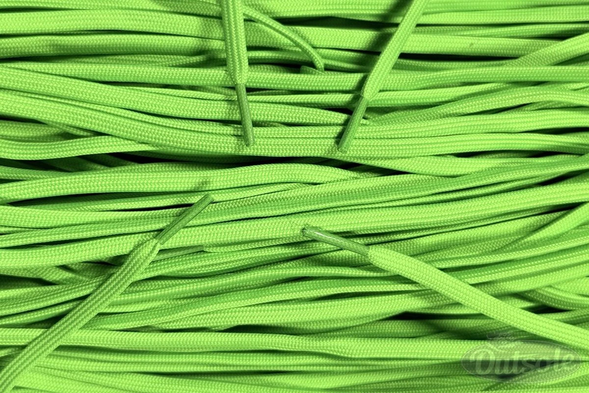 Dunne platte veters - Neongroen