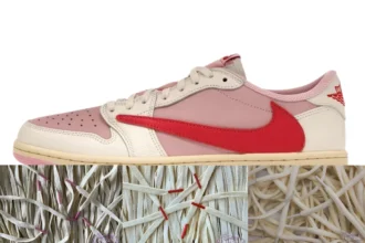 Lace Pack - Nike Air Jordan 1 Low Travis Scott Sail & Shy Pink