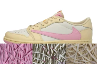 Lace Pack - Nike Air Jordan 1 Low Travis Scott Muslin & Shy Pink